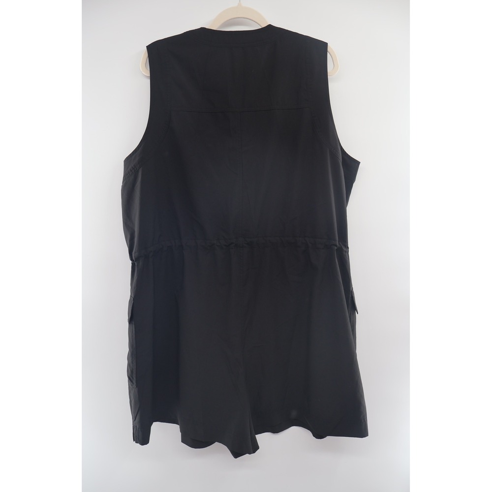 Old Navy StretchTech Romper Womens 2X Black Zip Front Cargo Quick Dry Plus - Picture 5 of 5